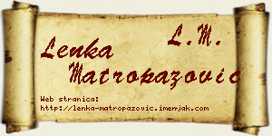 Lenka Matropazović vizit kartica